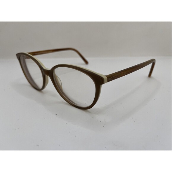 Heart Eyeglasses 1226 Brown/Cream Designer Frames Only Brown 51-16-140 - Picture 3 of 6
